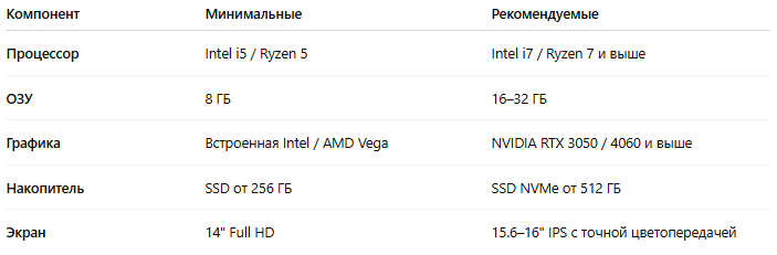 Системные требования Blue Sky Plan