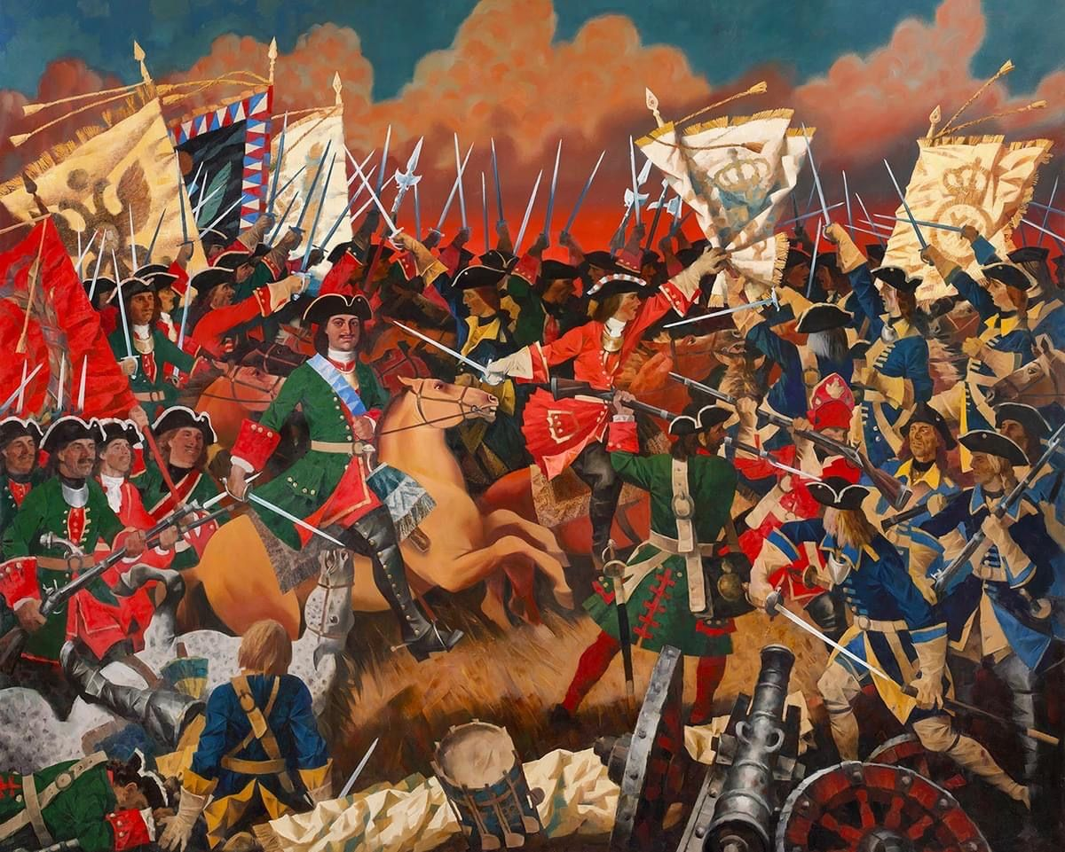 Полтавская битва.  Иллюстрация из Яндекса.