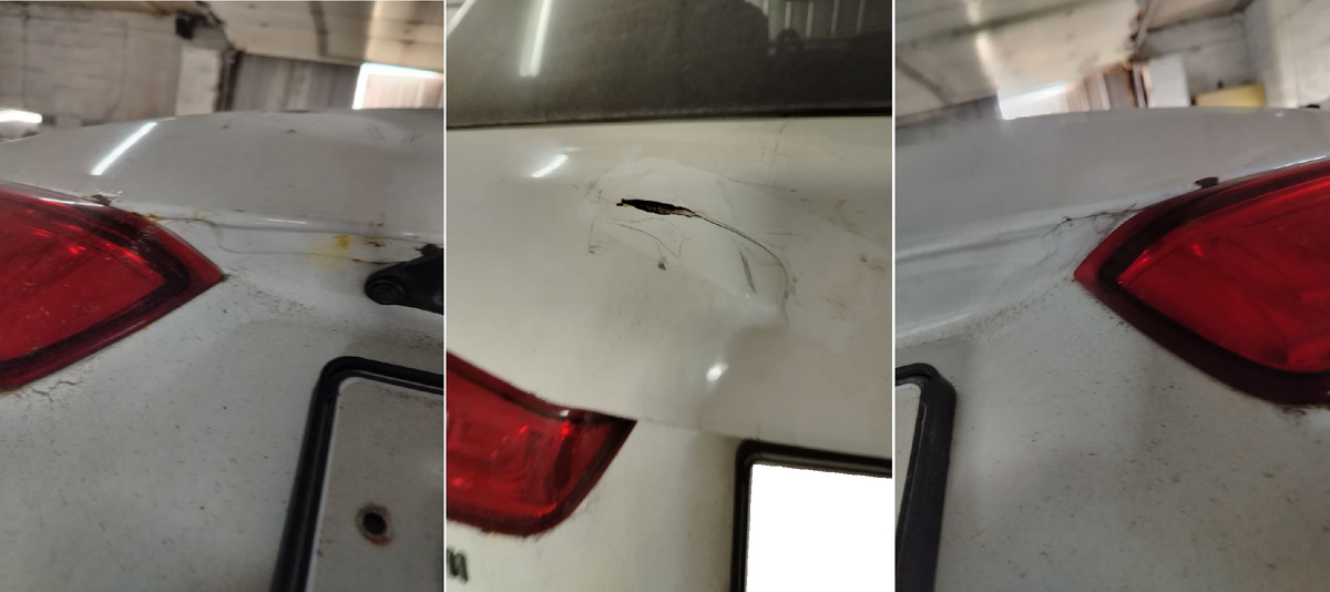 Множественные очаги коррозии и трещины