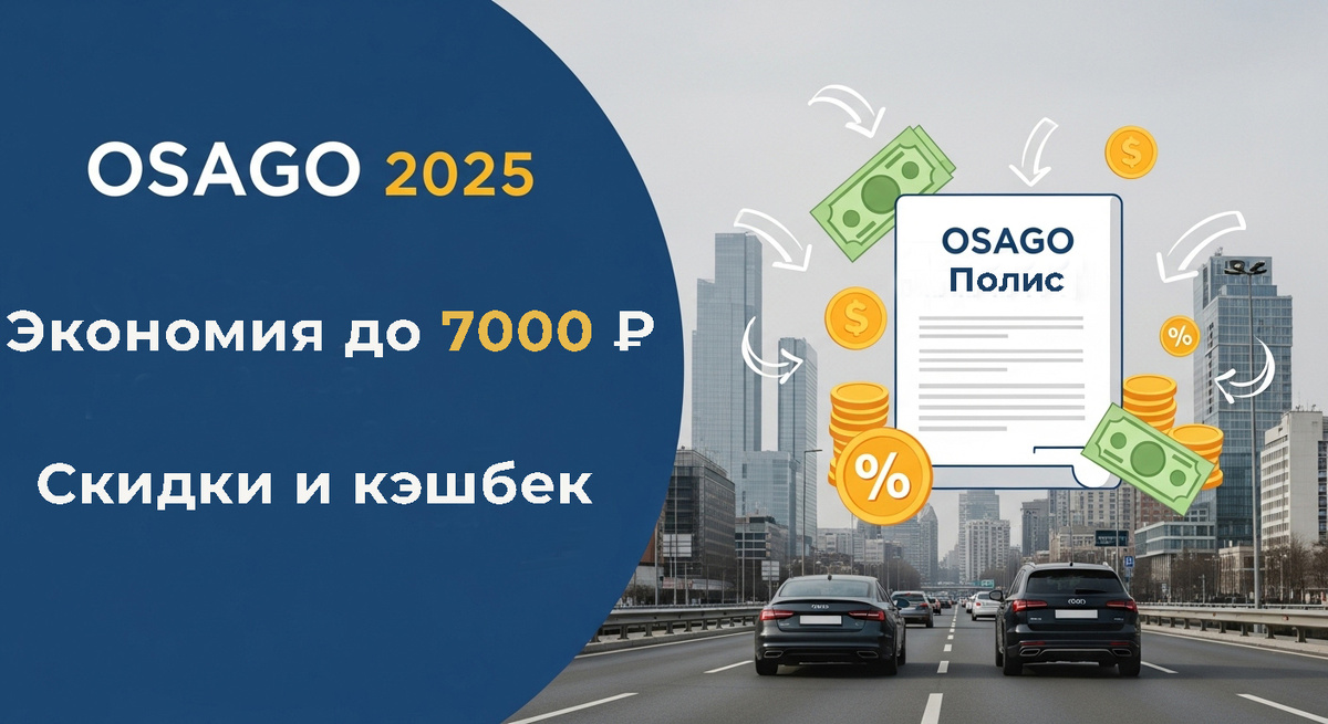 Ищете выгодный полис ОСАГО? В июне 2025 года Сравни.ру, Финуслуги и банки вроде Газпромбанка предлагают скидки до 40% и кэшбек до 7000 рублей. Узнайте, как сэкономить на страховке без лишних хлопот!
