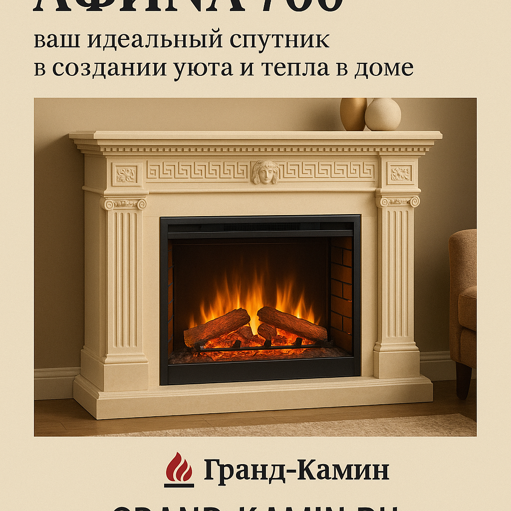    Каминокомплект Афина 700 как ваш идеальный спутник в создании уюта и тепла в доме Kamin