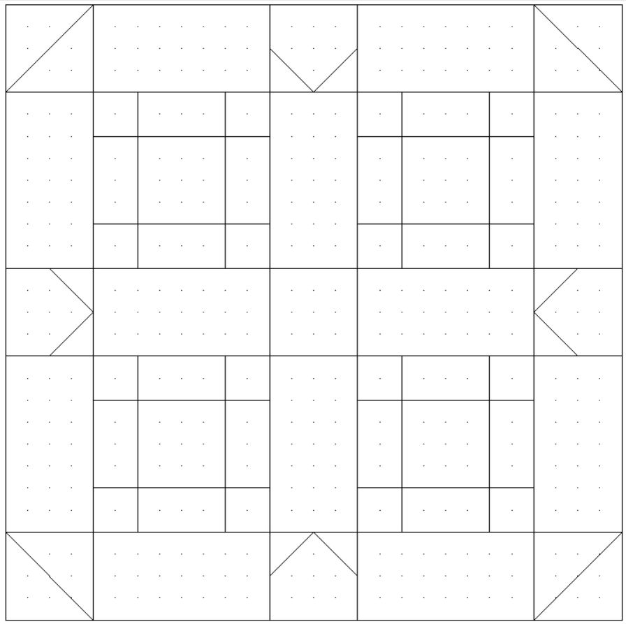 Сетка блока №9 проекта "Мерцающие снежинки"