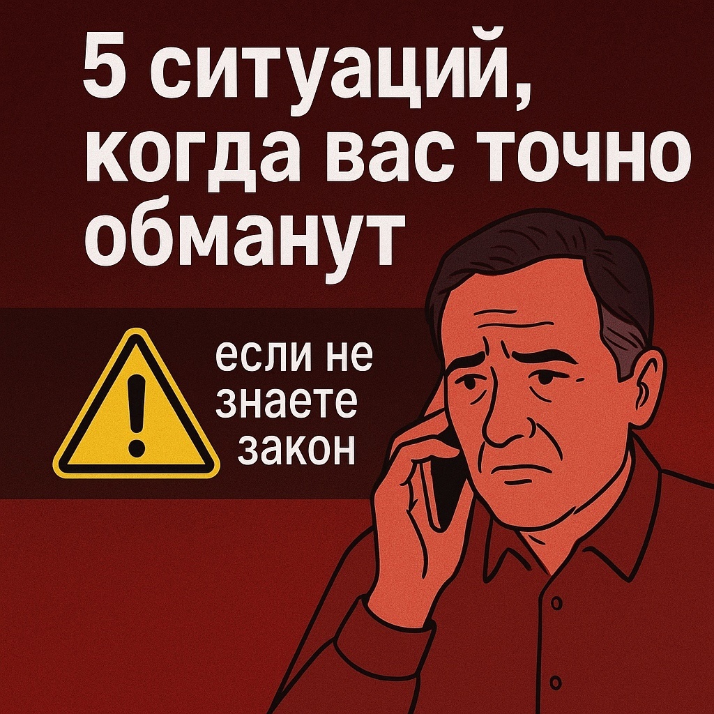 5 ситуаций, когда вас точно обманут, если не знаете закон