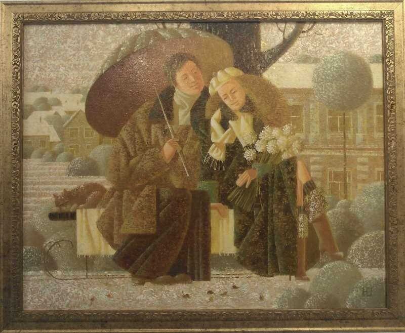 © Юлия Тришина. Первый снег. Холст, масло. 40х50 см. 