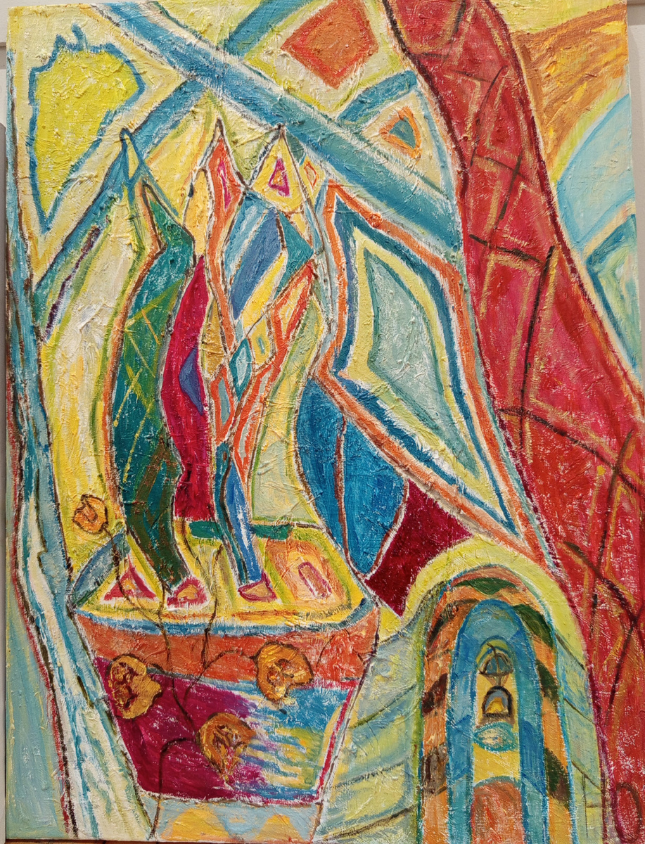 Юдинцева Наталья. Костер моей души. 80 х 60 х. м 2025 