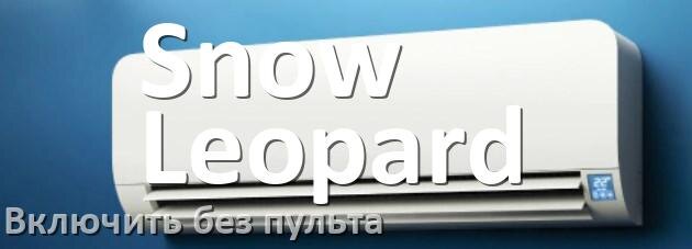 
Как включить кондиционер Snow Leopard без пульта со смартфона