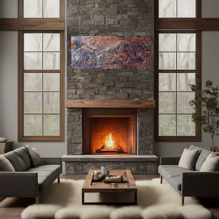 Чеканка .Панно ."Арарат" . Медь. 1101 х 450  Иркутск 2025 г.