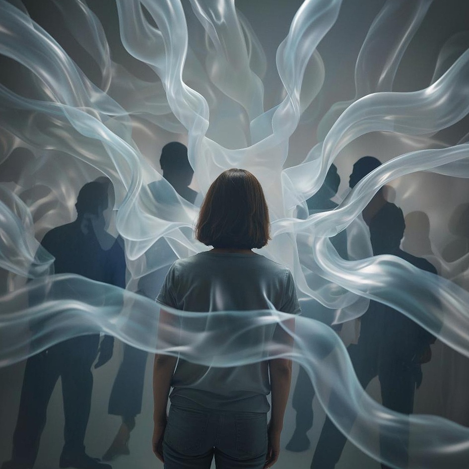 Человек в толпе.