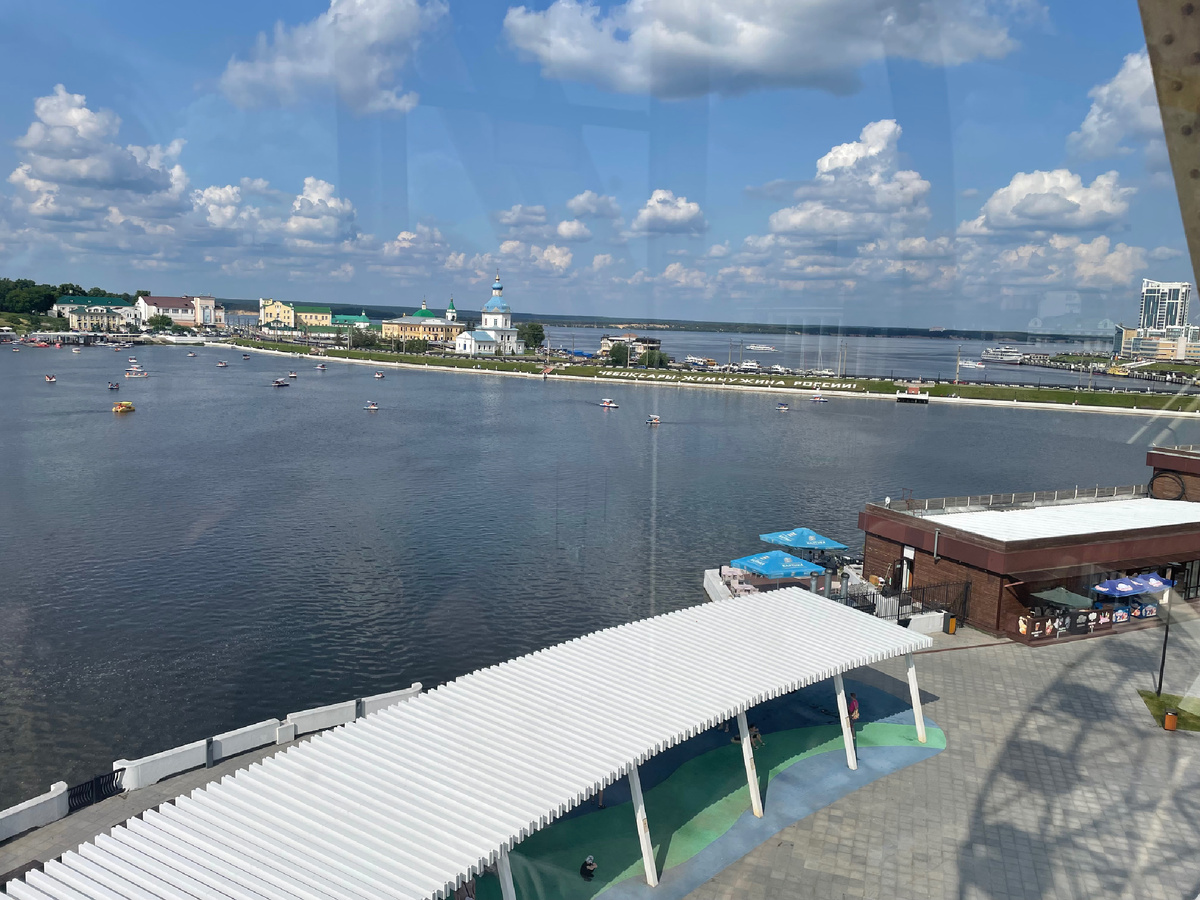Чебоксарский залив с колеса обозрения