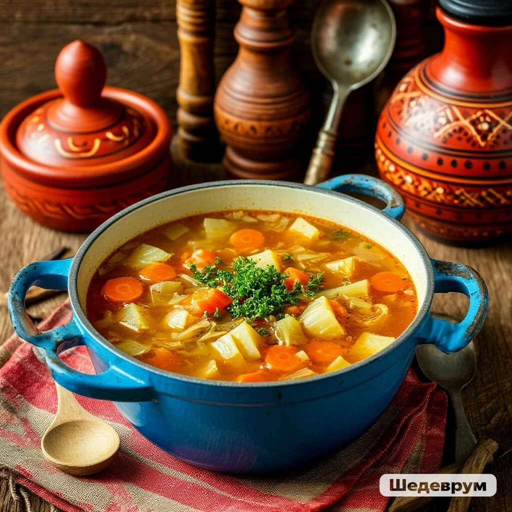 Интересные ручки придумал Шедеврум для горшочка со щами. Кстати такие ручки были во всех предложенных вариантах. 