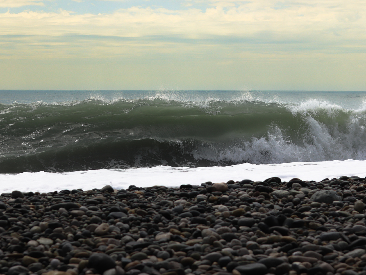 Море, шторм.