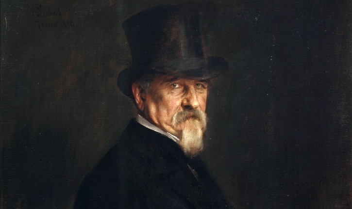 Ф. фон Ленбах. Портрет Джованни Морелли. 1886. Фрагмент