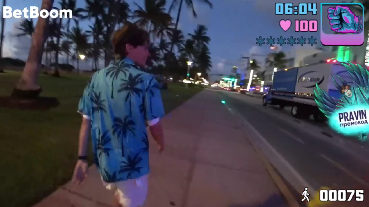     Nix решил обыграть челлендж в стиле GTA Vice City