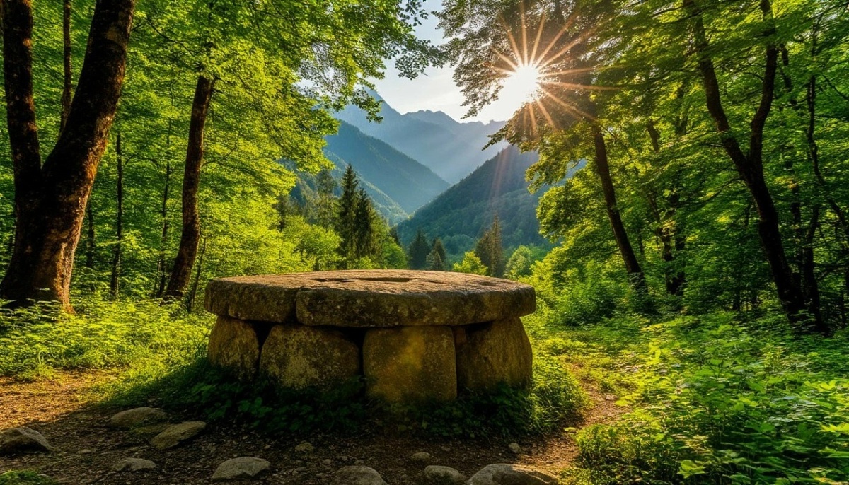 🌳Тенистый лес, журчание ручья и древний дольмен — атмосфера, пропитанная тайной