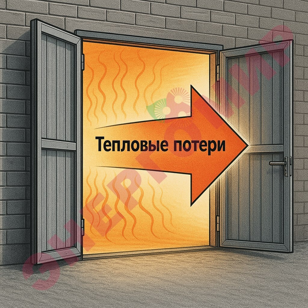 Над воротами необходима установка тепловых завес