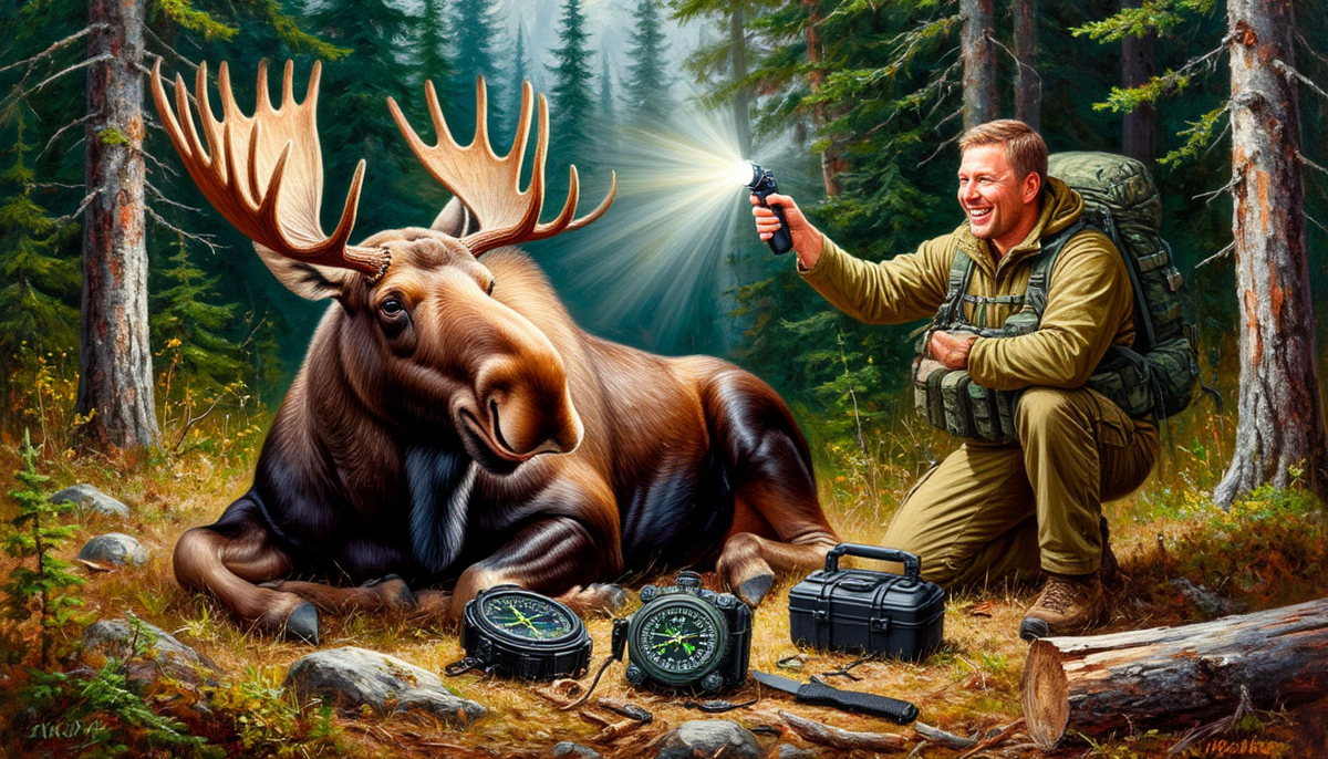 Включаю фонарик. Его работы хватает ровно для того что бы посветить в зрачки лосю и понять что тот ещё жив.