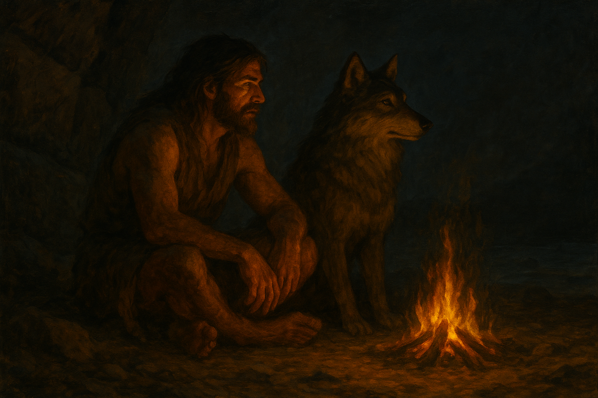 Много тысяч лет назад человек заключил первый видовой союз — с волком. Это было не подчинение, не одомашнивание, не дрессировка. Это было взаимное распознавание. Два хищника, два одиночества, две свободы, которые смогли идти рядом — и не пожрать друг друга.