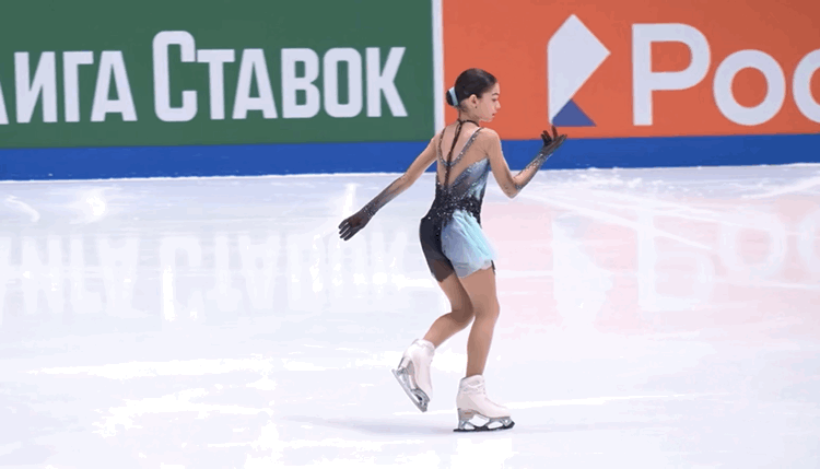 Четверной риттбергер - 13,35 балла. (Чемпионат России 2022 - произвольная программа).