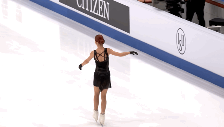 Четверной флип - 15,71 балла. (Чемпионат Европы 2022 - произвольная программа).