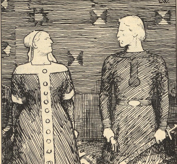 Иллюстрация Э. Вереншельда к «Саге об Олафе Трюгвассоне», 1897 год / Википедия 