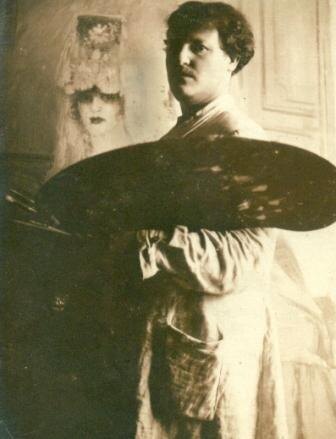 Фотопортрет художника за работой