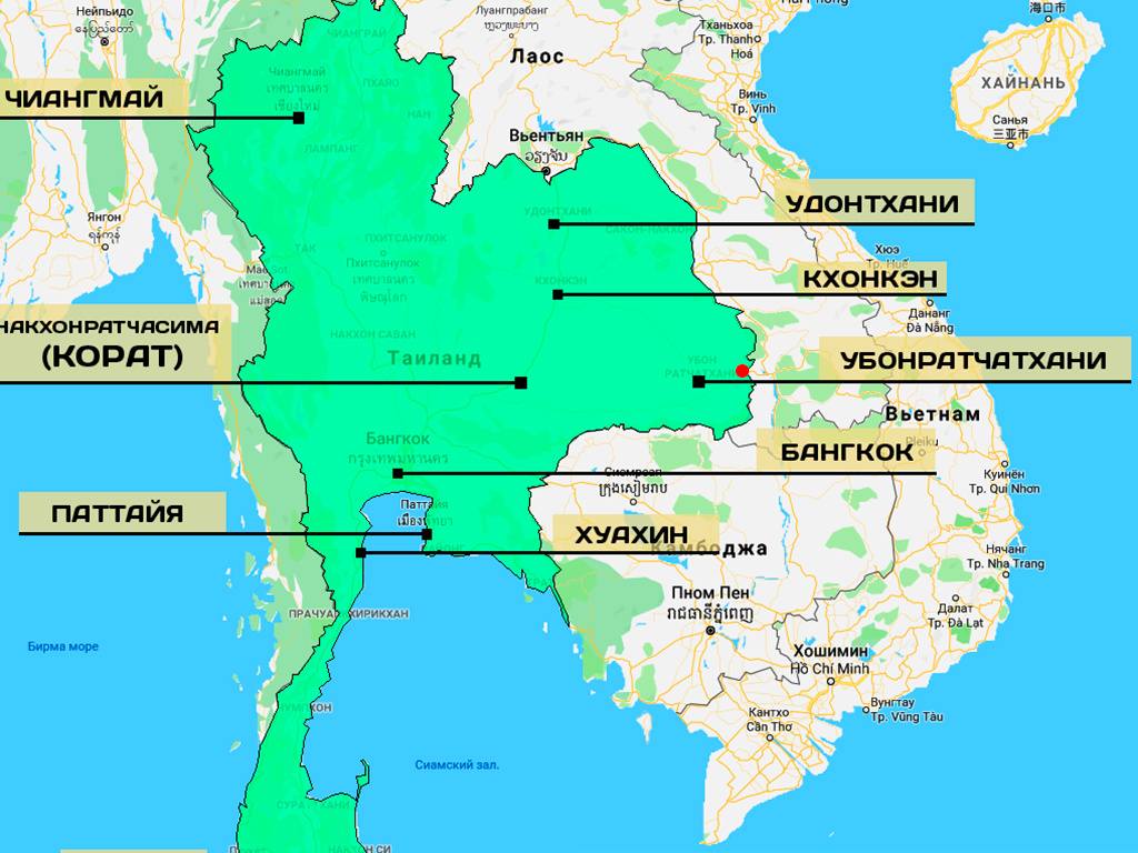 Красной точкой отмечен национальный парк, куда я поехал на байке