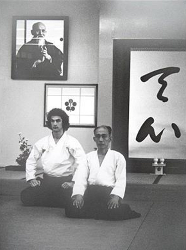 Стивен Сигал и Киссомару Уэсиба (сын основателя Айкидо Морихэя Уэсиба)