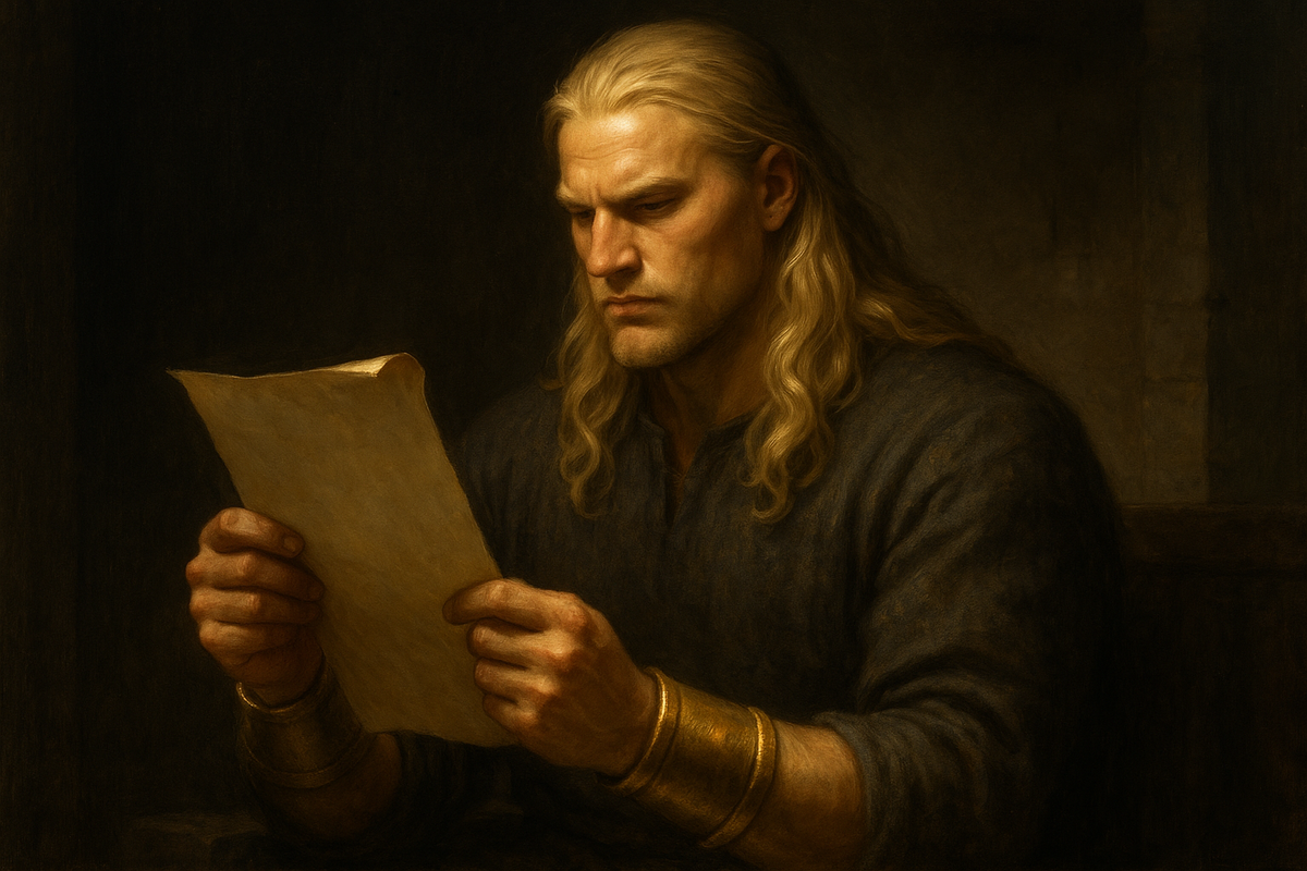 Два золотых браслета, сопровождающие письмо-приглашение от Риммона, внешне выглядят как дар, знак признания. Но в момент, когда Репрев надевает их, он чувствует — они как оковы.