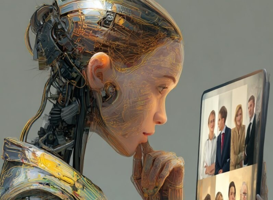 Примерно так нейросеть Midjorney представляет себе процесс выбора подрядчика ИИ-ассистентом.