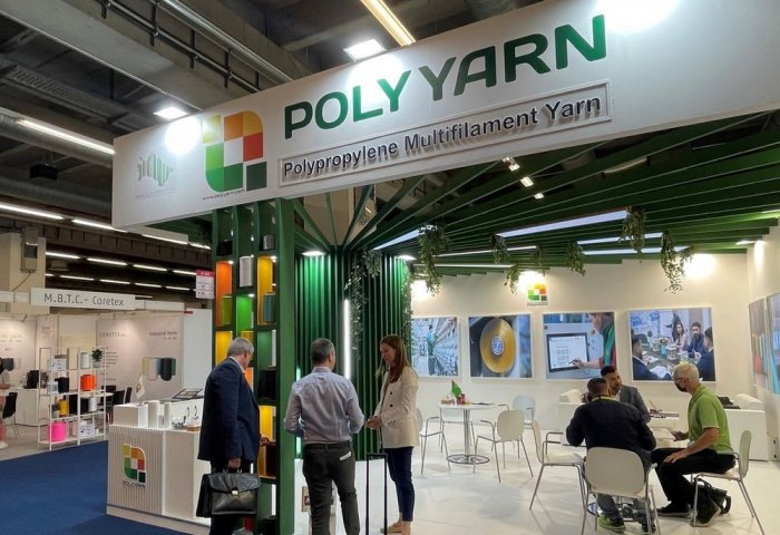 Частная компания Abraýly dostlar на выставке технического текстиля Techtextil во Франкфурте-на-Майне, 21–24 июня 2022 года, Германия (Фото: Turkmenportal)