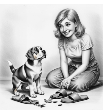 - Хозяйка я съел тапки:( - Не переживай, это я их не убрала!