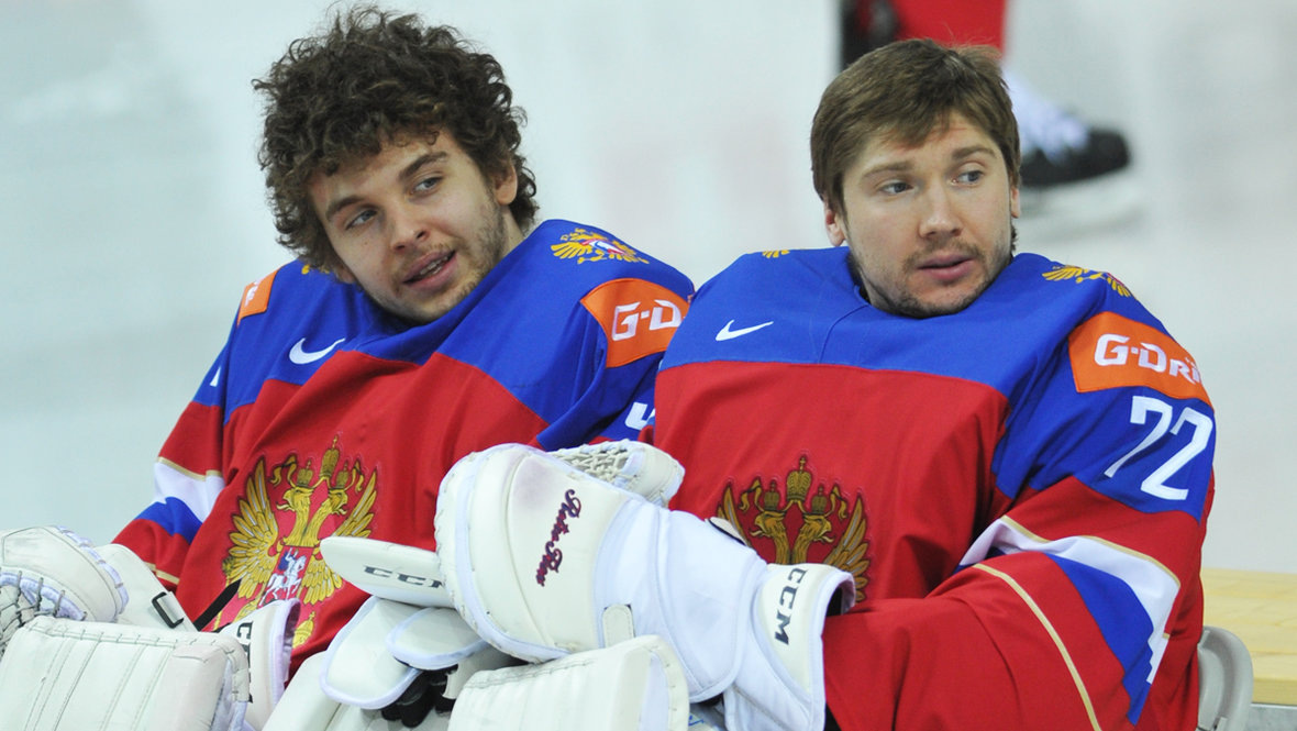    Илья Сорокин и Сергей Бобровский.Александр Федоров