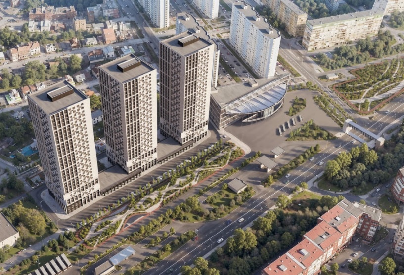    Там планируется построить три многоквартирных дома высотой до 30 этажей