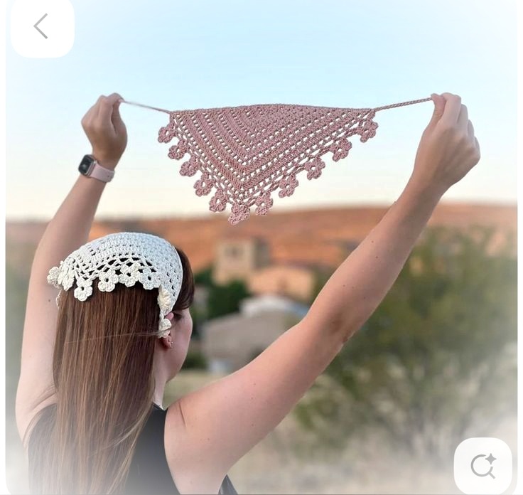 Косынка крючком 