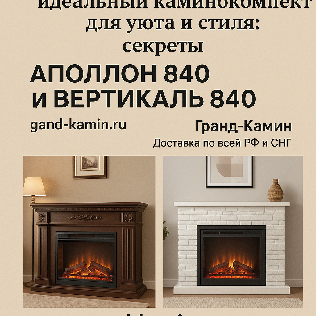    Как выбрать идеальный каминокомплект для уюта и стиля: секреты Апполон 840 и Вертикаль 840 Kamin