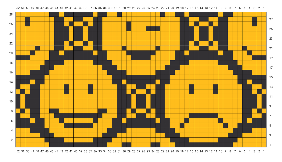 Схема Жаккард смайлы 