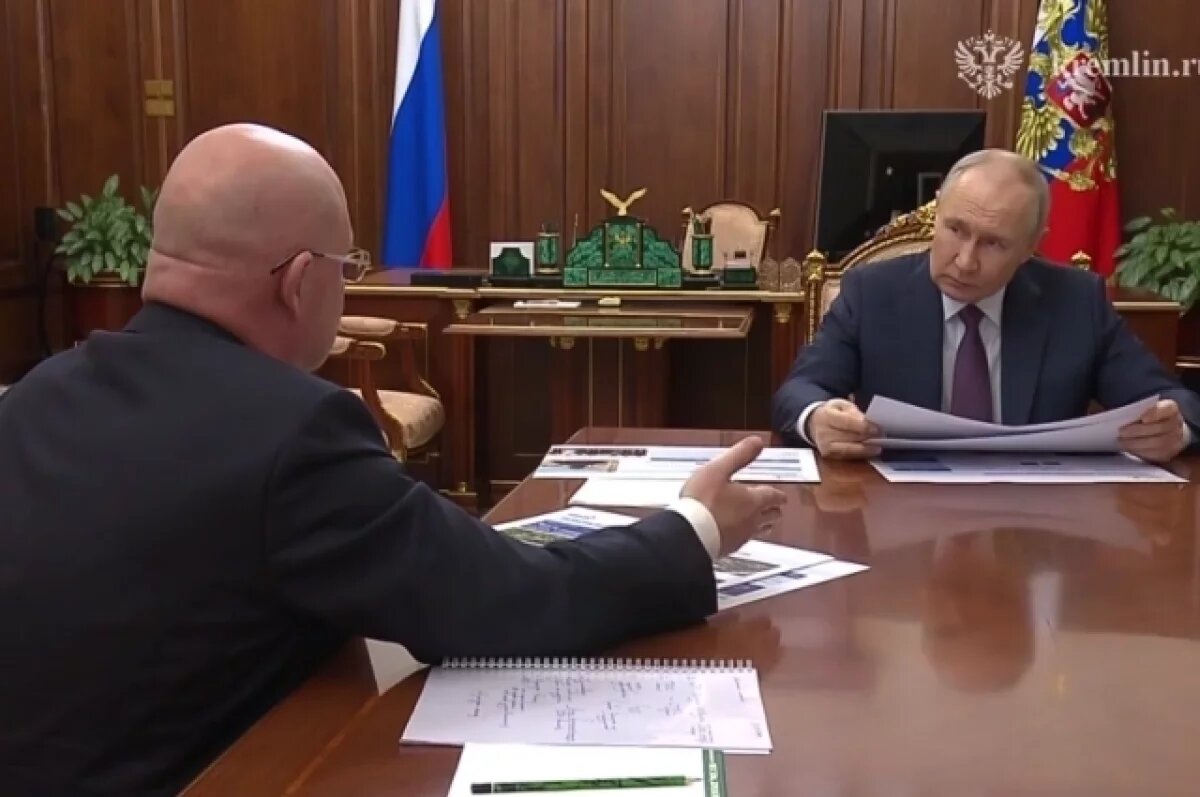    Путин провел рабочую встречу с губернатором Севастополя Развожаевым