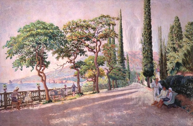 Илья Машков. Артек. 1934. Холст, масло. 160 х 242. Волгоградский музей изобразительных искусств имени И.И. Машкова