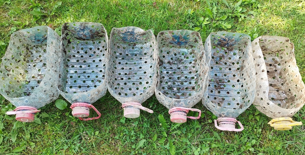 Корзинки в отличном состоянии! Как новенькие, только грязненькие. Пока отправила их подальше с виду на открытое место - помыться под дождиком. 