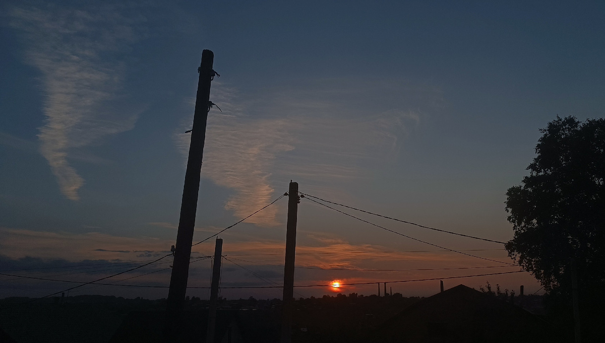 Закат вчера