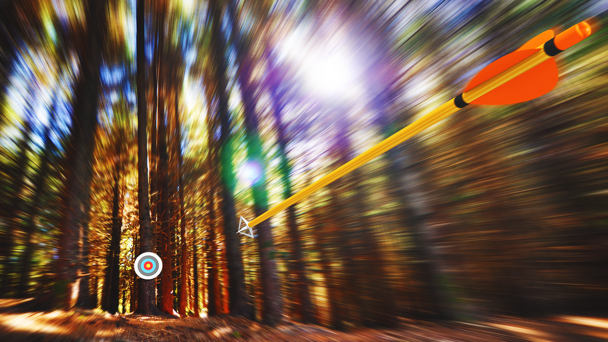 Риман тянет стрелу, Лобачевский - толкает.