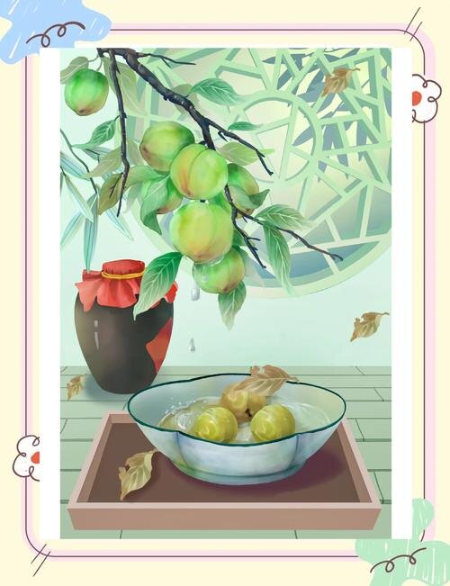 В Китае наступил сезон сбора урожая зеленой сливы и сезон варки сливового вина - 青梅煮酒 (qīngméi zhǔ jiǔ).  Источник изображения: baidu.com