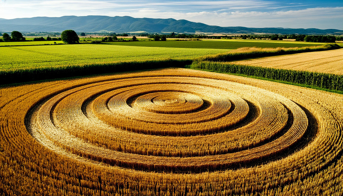 Автор: https://dzen.ru/krasnayapapka Круги на полях: загадочные узоры, которые будоражат человечество