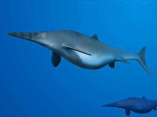 Реконструкция калифорнозавров в естественной среде.