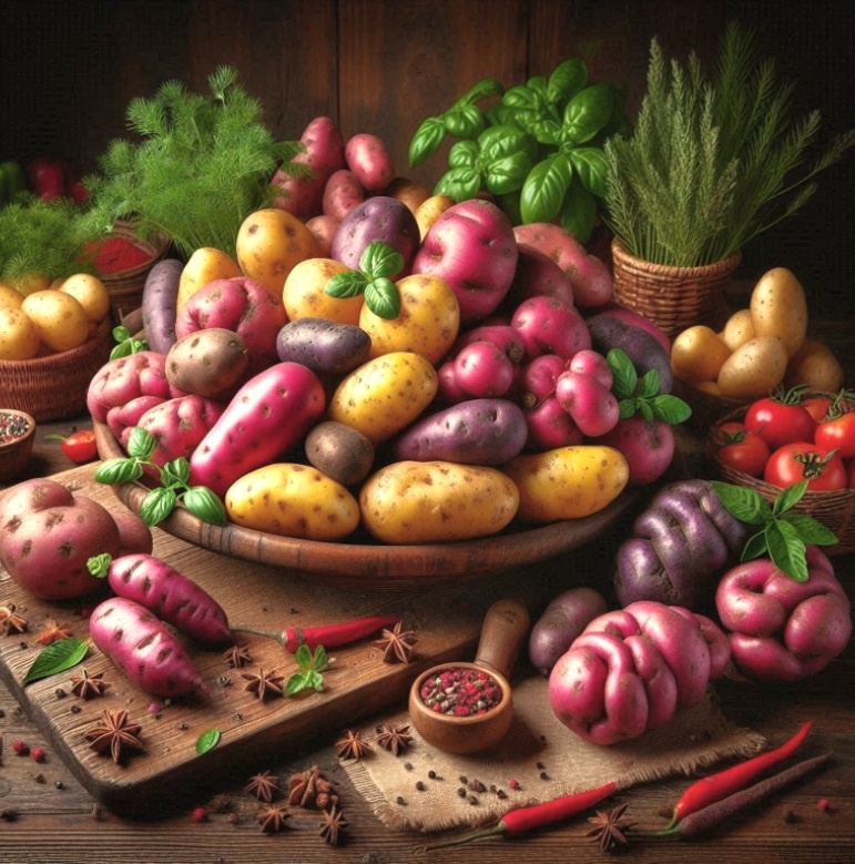 часть видов картофеля, растущего в Латинской Америке (фото здесь и далее в статье - ИИ)