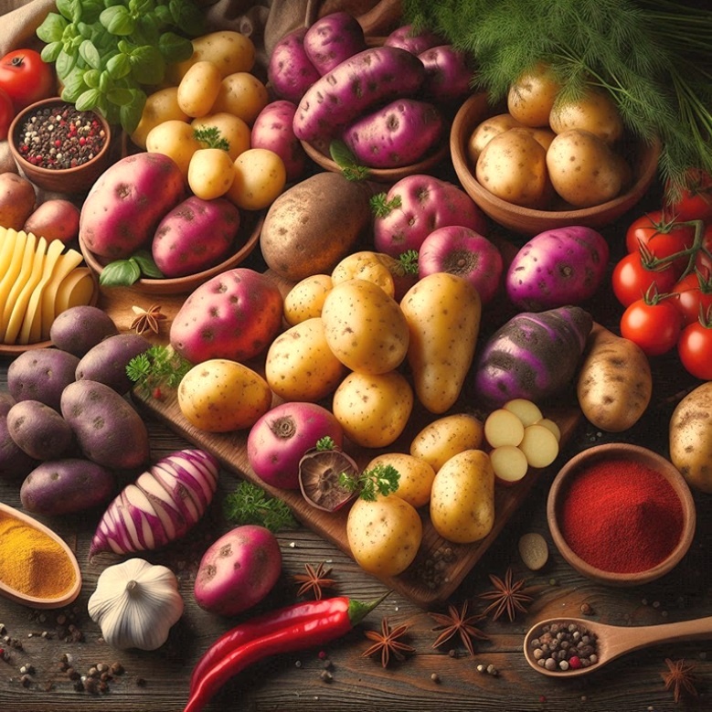 часть видов картофеля, растущего в Латинской Америке 