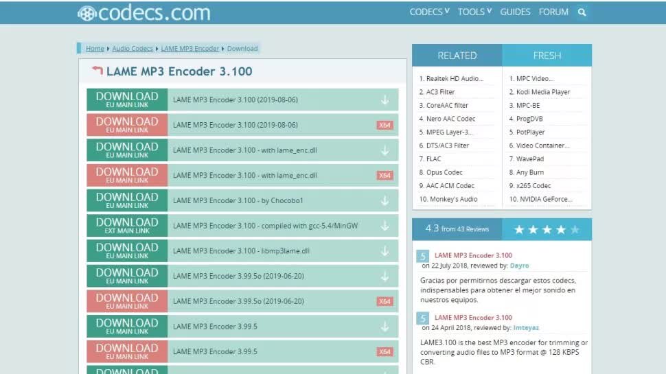 LAME MP3 encoder  📷
