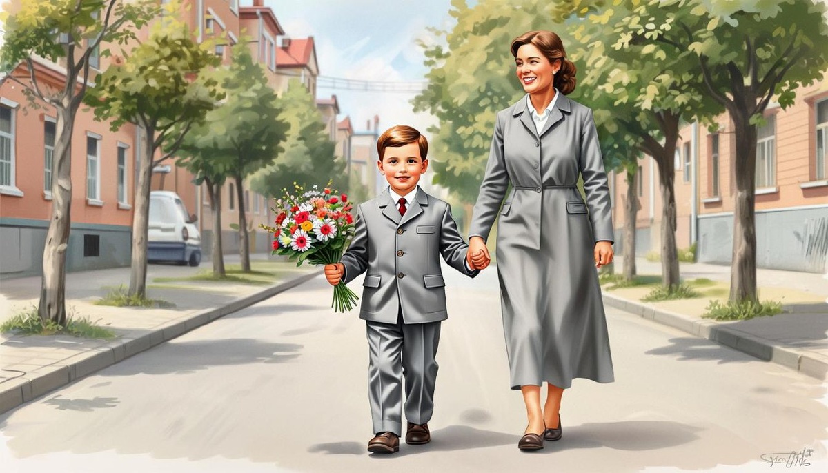 Первоклассник идет в школу навстречу новым приключениям. Источник kandinsky