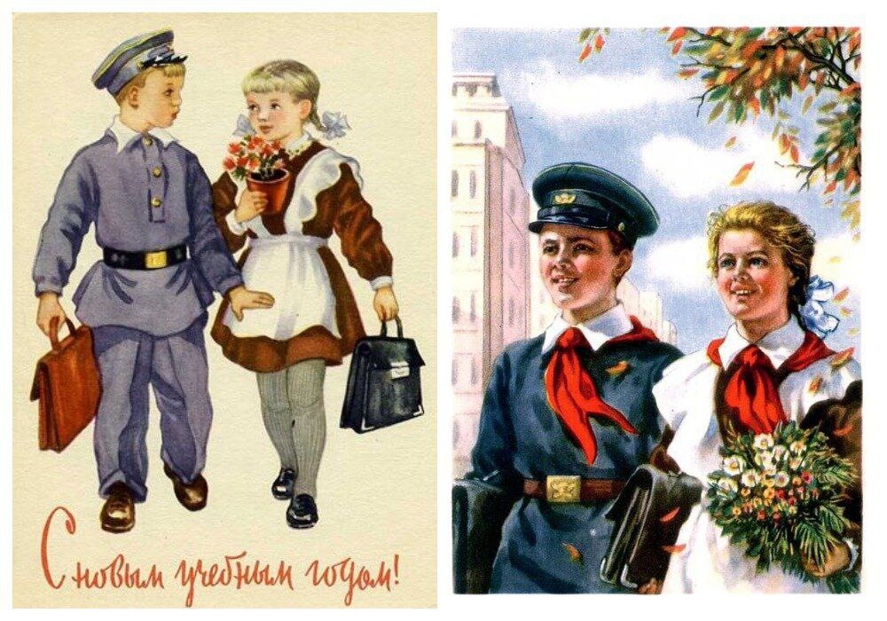 Примерно такой была школьная форма в 1960-х. Источник Яндекс.картинки