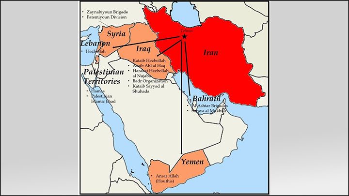    Международная сеть влияния Ирана в регионе - от Сирии до Йемена. Фото: соцсети